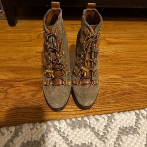 Tory Burch lace up booties